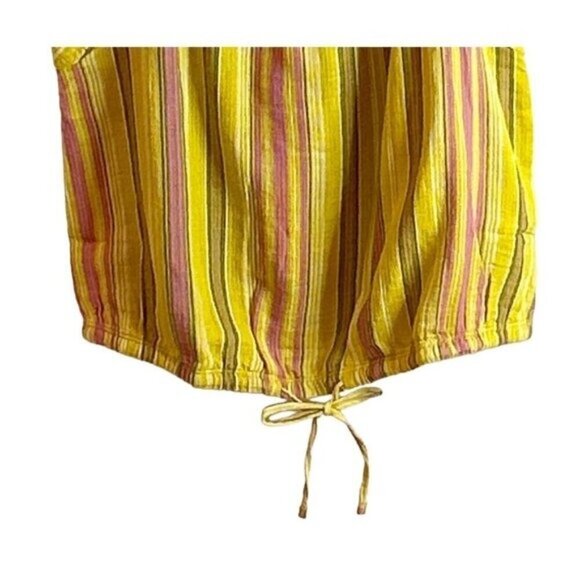 prAna Little Palm Cami in Leapfrog Stripe Drawstring Top Size XL NWT - Picture 5 of 9